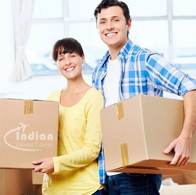Indian Express Courier team handling parcels